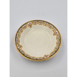 Theodore Haviland Limoges France Schleiger Gold Gilt Rose Floral Small Bowl Dish